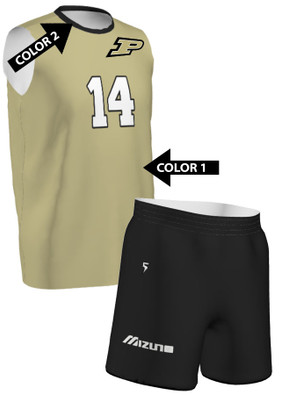 Quick Ship Plus - Adult/Youth "Game Over" Custom Sublimated Sleeveless Volleyball Set