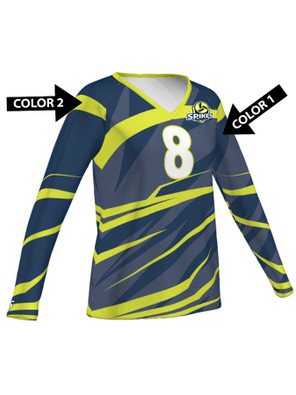 Quick Ship Plus - Womens/Girls "Cut Shot" Custom Sublimated Volleyball Jersey