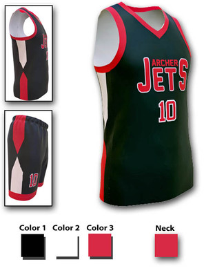 Control Series - Adult/Youth "Archer" Custom Sublimated Basketball Set
