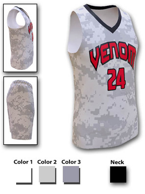 Control Series - Adult/Youth "Venom" Custom Sublimated Basketball Set