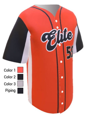 Control Series Premium - Adult/Youth "Crush" Custom Sublimated Button Front Baseball Jersey