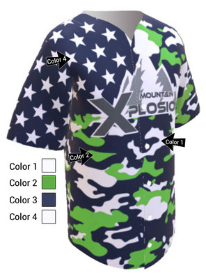 Control Series Premium - Adult/Youth "Legacy" Custom Sublimated Button Front Baseball Jersey