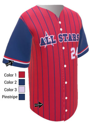 Control Series Premium - Adult/Youth "MVP" Custom Sublimated Button Front Baseball Jersey