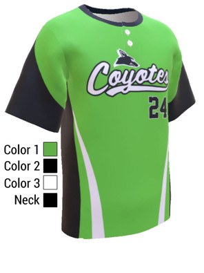 Control Series Premium - Adult/Youth "Nuke" Custom Sublimated 2 Button Baseball Jersey