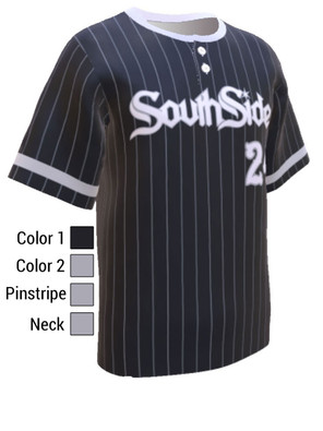 Control Series Premium - Adult/Youth "Southside" Custom Sublimated 2 Button Baseball Jersey