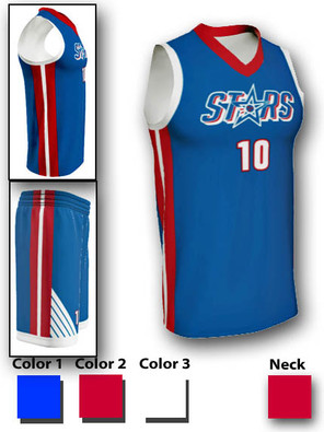 Quick Ship - Adult/Youth "Half Court" Custom Sublimated Basketball Uniform