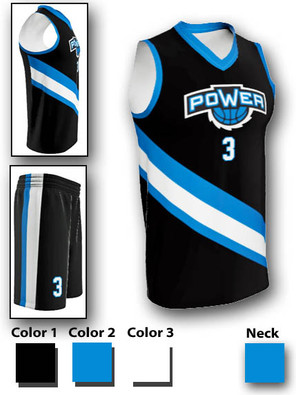 Quick Ship - Adult/Youth "Jump Ball" Custom Sublimated Basketball Uniform