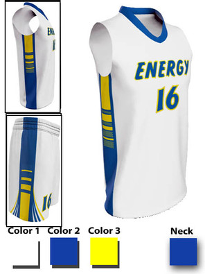 Quick Ship - Adult/Youth "Energy" Custom Sublimated Basketball Uniform