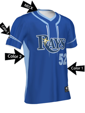 Control Series Quick Ship - Adult/Youth "Bolt" Custom Sublimated Baseball Jersey-2