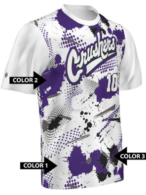 Control Series Quick Ship - Adult/Youth "Splatter" Custom Sublimated Baseball Jersey-2