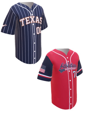 Package Deal #2 -  2 Premium Button Front Baseball Jerseys