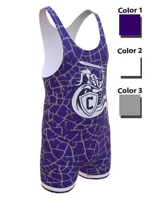 Adult/Youth "Crusader" Custom Sublimated Wrestling Singlet Custom Wrestling Singlets All Sports Uniforms