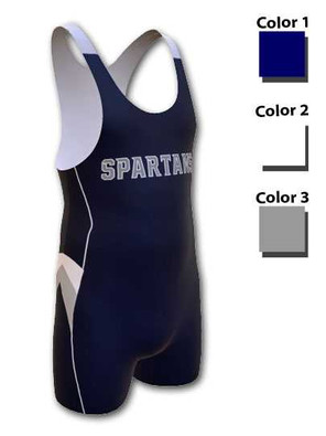 Adult/Youth "Spartan" Custom Sublimated Wrestling Singlet Custom Wrestling Singlets All Sports Uniforms