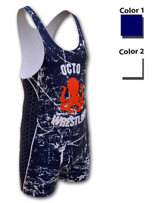 Adult/Youth "Octo" Custom Sublimated Wrestling Singlet Custom Wrestling Singlets All Sports Uniforms