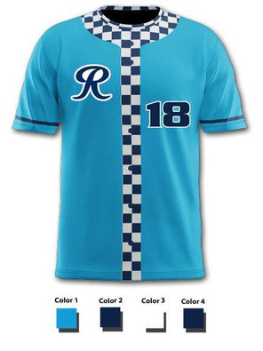 Control Series Quick Ship - Adult/Youth "Placket 1" Custom Sublimated Baseball Jersey Classic Quick Ship Baseball All Sports Uniforms