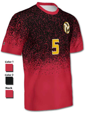 Quick Ship - Adult/Youth "Speckled" Custom Sublimated Volleyball Jersey-2 Quick Ship Mens Volleyball Jerseys All Sports Uniforms