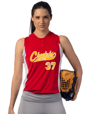 Womens "Glow" Two-Button Softball Jersey