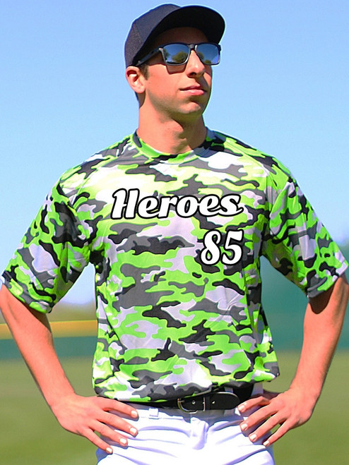 Adult Camo Hero Baseball Jersey - All Sports Uniforms