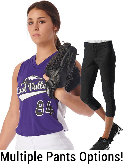 Womens Heathered Phantom Softball Jersey - All Sports Uniforms