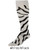 Zebra Over the Calf Soccer Sock