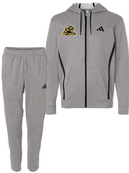 Adult Adidas "Game & Go" Perfromance Wicking Full Zip Hoodie Set