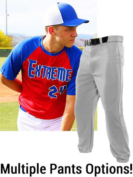Adult/Youth "Smooth Performance Spotlight" Baseball Uniform Set Crew Neck / V-Neck All Sports Uniforms