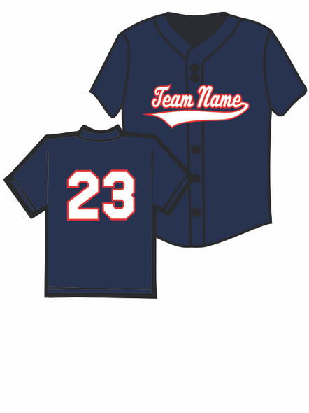 Baseball/Softball Button Front Decoration Option #3