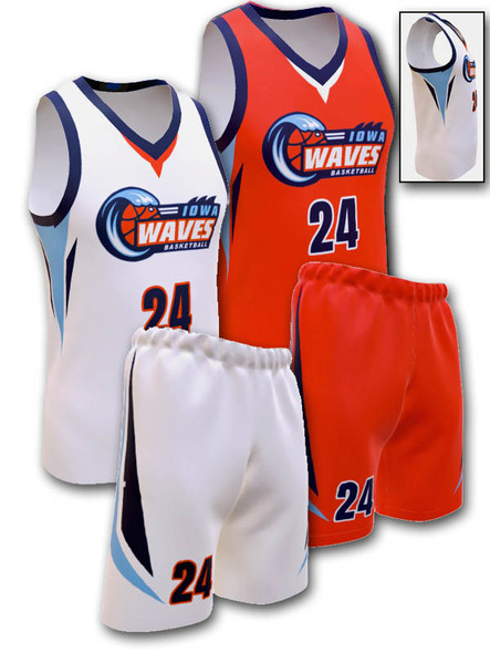 Control Series - Womens/Girls "Wolf" Custom Sublimated Reversible Basketball Set