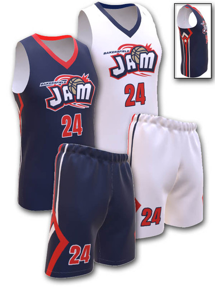 Control Series - Womens/Girls "Falcon" Custom Sublimated Reversible Basketball Set