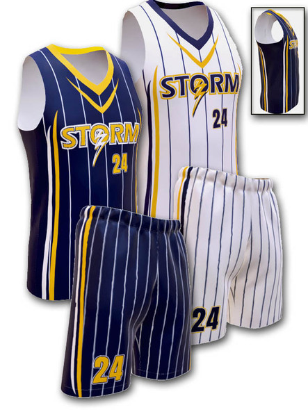 Control Series - Womens/Girls "Royal" Custom Sublimated Reversible Basketball Set