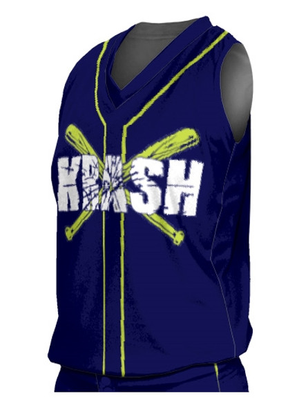 Control Series Premium - Womens/Girls "1 Color Piping" Custom Sublimated Racerback Softball Jersey