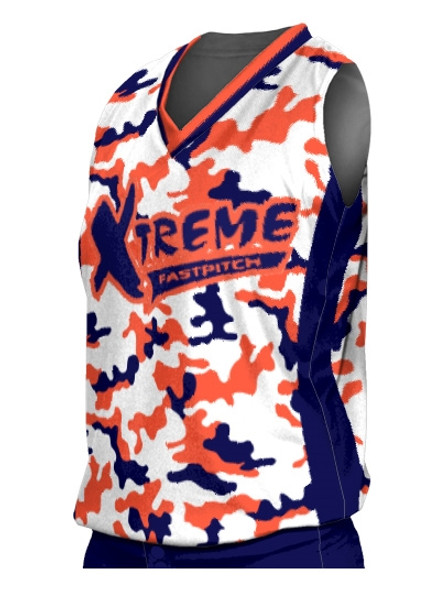 Control Series Premium - Womens/Girls "Camo" Custom Sublimated Racerback Softball Jersey