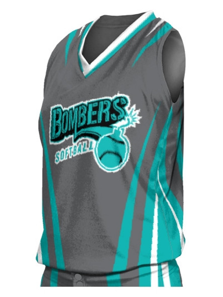 Control Series Premium - Womens/Girls "BMX" Custom Sublimated Sleeveless Softball Jersey