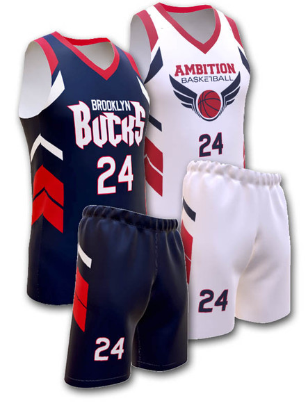 Control Series - Womens/Girls "Buck" Custom Sublimated Reversible Basketball Set