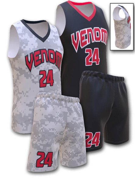 Control Series - Womens/Girls "Venom" Custom Sublimated Reversible Basketball Set