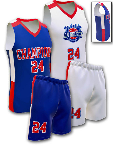 Control Series - Womens/Girls "Champion" Custom Sublimated Reversible Basketball Set