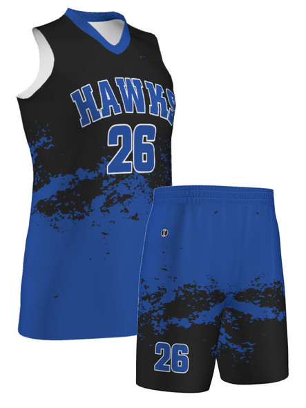 Quick Ship - Womens/Girls Racerback "Fall Away" Custom Sublimated Basketball Uniform