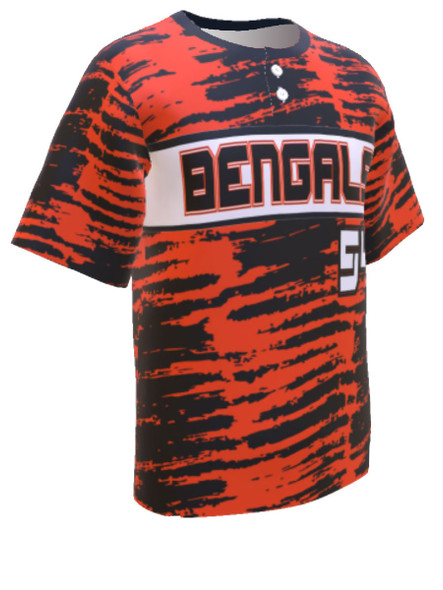 Control Series Premium - "Bengal" Custom Sublimated 2 Button Baseball Jersey