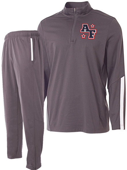 Adult "1/4 Zip Tribute"  Unlined Warm Up Set