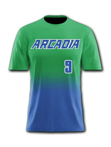 Quick Ship - Womens/Girls "Ombre" Custom Sublimated Softball Jersey-2 Classic Quick Ship Softball Jerseys All Sports Uniforms