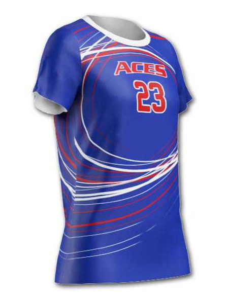 Control Series Premium - Womens/Girls "Ace" Custom Sublimated Short Sleeve Volleyball Jersey Premium Volleyball Jerseys All Sports Uniforms
