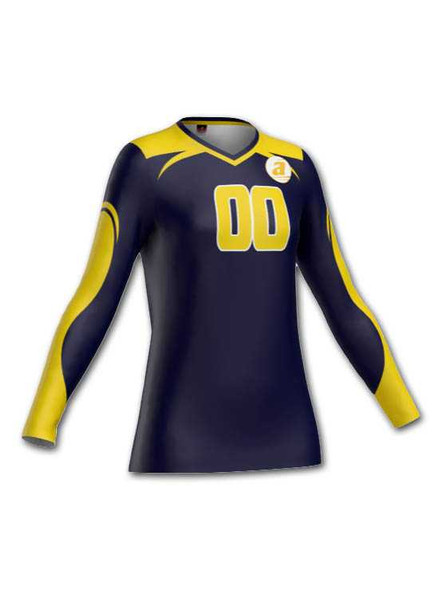 Control Series - Quick Ship "Spike" Custom Sublimated Volleyball Jersey Long Sleeve Volleyball Jerseys All Sports Uniforms