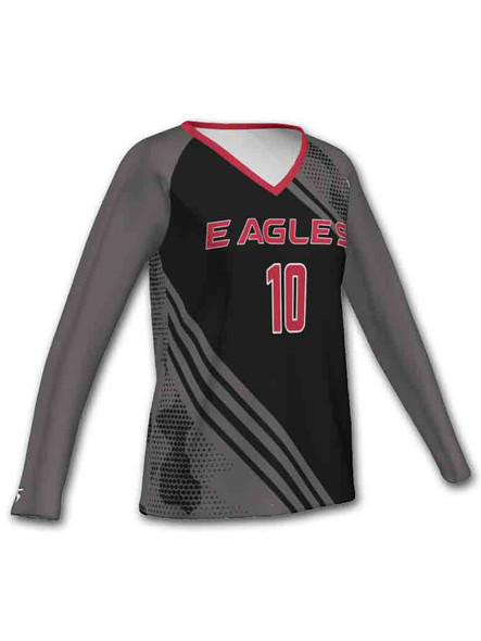 Control Series - Quick Ship "Free Ball" Custom Sublimated Volleyball Jersey Long Sleeve Volleyball Jerseys All Sports Uniforms
