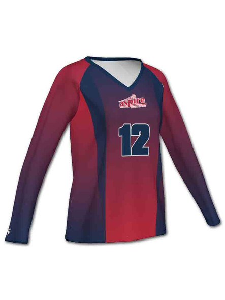 Control Series - Quick Ship "Side Out" Custom Sublimated Volleyball Jersey Long Sleeve Volleyball Jerseys All Sports Uniforms
