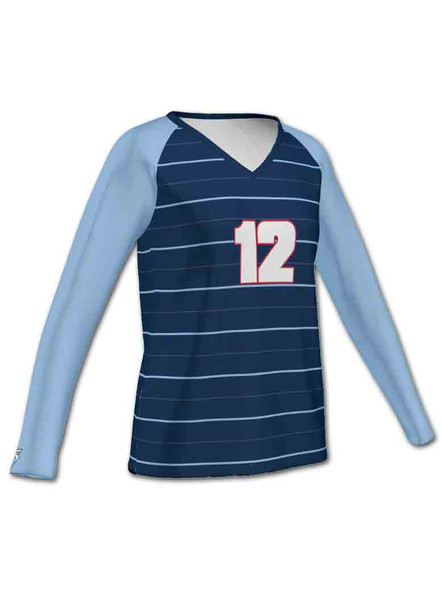Control Series - Quick Ship "Tape Shot" Custom Sublimated Volleyball Jersey Long Sleeve Volleyball Jerseys All Sports Uniforms
