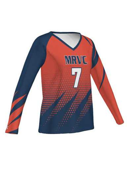 Control Series - Quick Ship "Spike 2" Custom Sublimated Volleyball Jersey Long Sleeve Volleyball Jerseys All Sports Uniforms