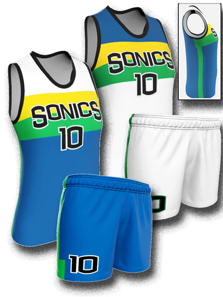 Quick Ship - Womens/Girls "Juke" Custom Sublimated Reversible Basketball Uniform