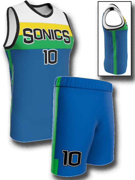 Quick Ship - Adult/Youth "Juke" Custom Sublimated Basketball Uniform Control Series Adult Non-Reversible Basketball All Sports Uniforms