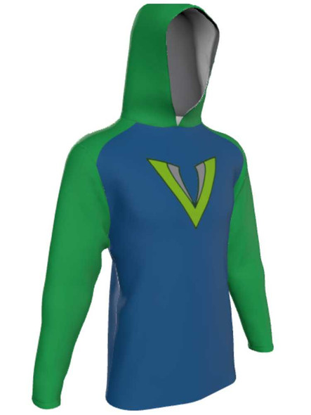 Control Series - Adult/Youth "Curve" Custom Sublimated Long Sleeve Hooded Shooting Shirt Hooded Sublimated Shooting Shirts All Sports Uniforms