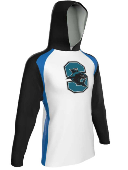 Control Series - Adult/Youth "Bronco" Custom Sublimated Long Sleeve Hooded Shooting Shirt Hooded Sublimated Shooting Shirts All Sports Uniforms